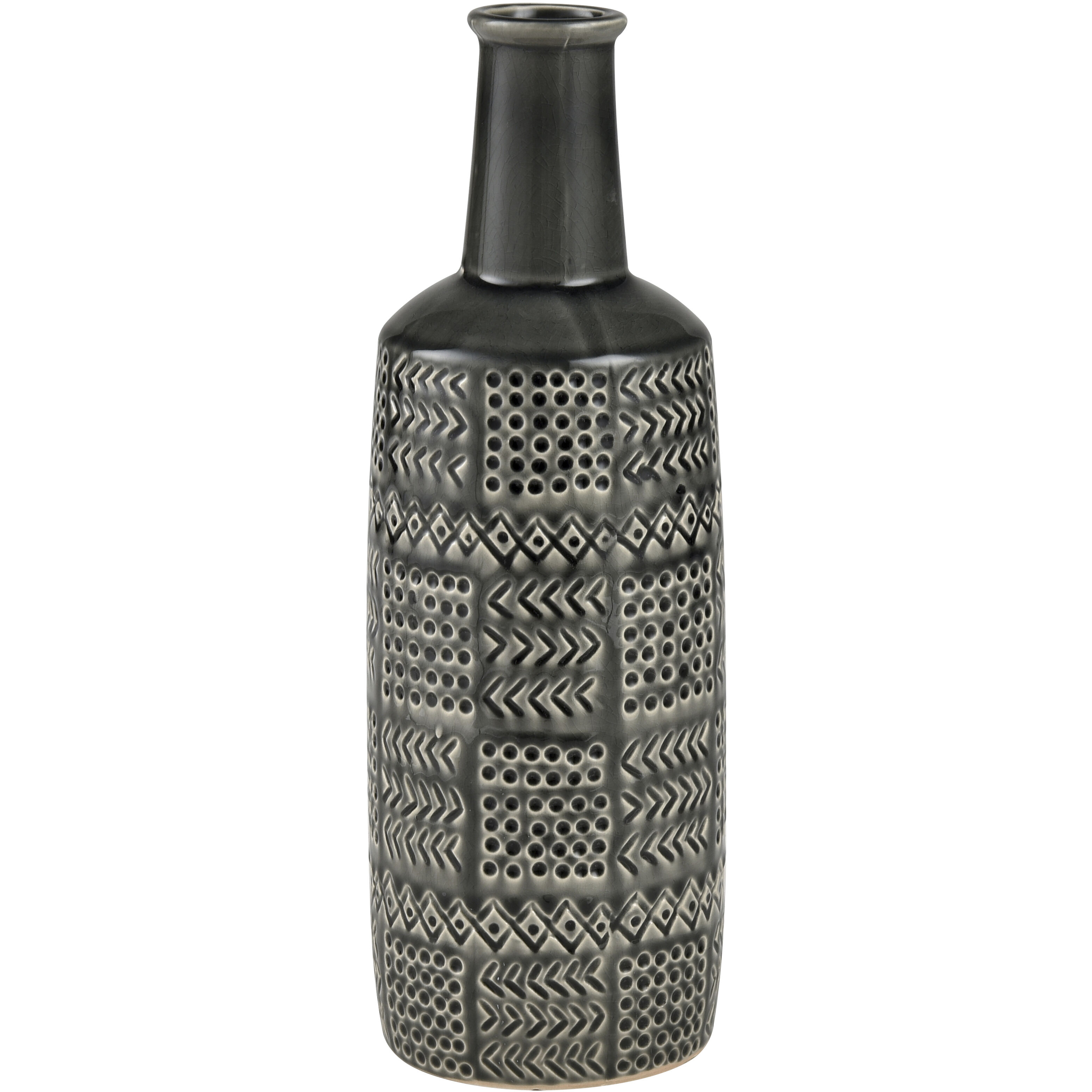 Graham 15.25 X 5 inch Vase in Black