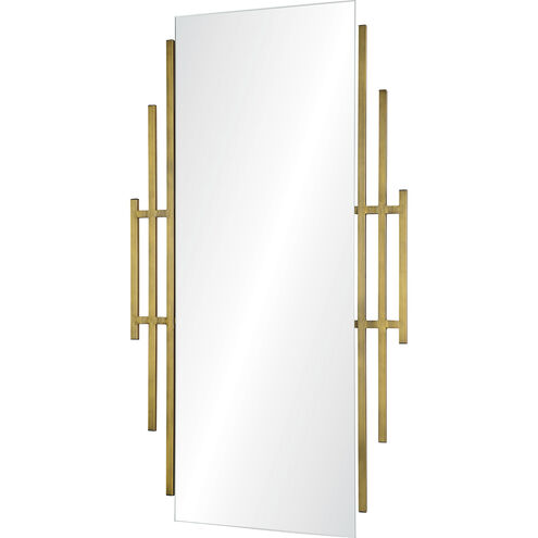Abi 53.25 X 30 inch Antique Brass Wall Mirror