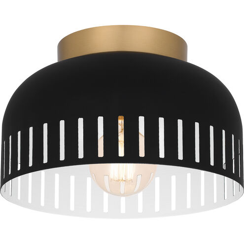 Keagan 1 Light 11 inch Matte Black Flush Mount Ceiling Light, Small