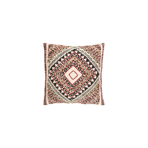 Kazinga 20 X 20 inch Brick/Camel/Black/Cream Pillow Kit
