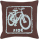 Big Kid Blocks 22 inch Dark Brown, Aqua Pillow Kit