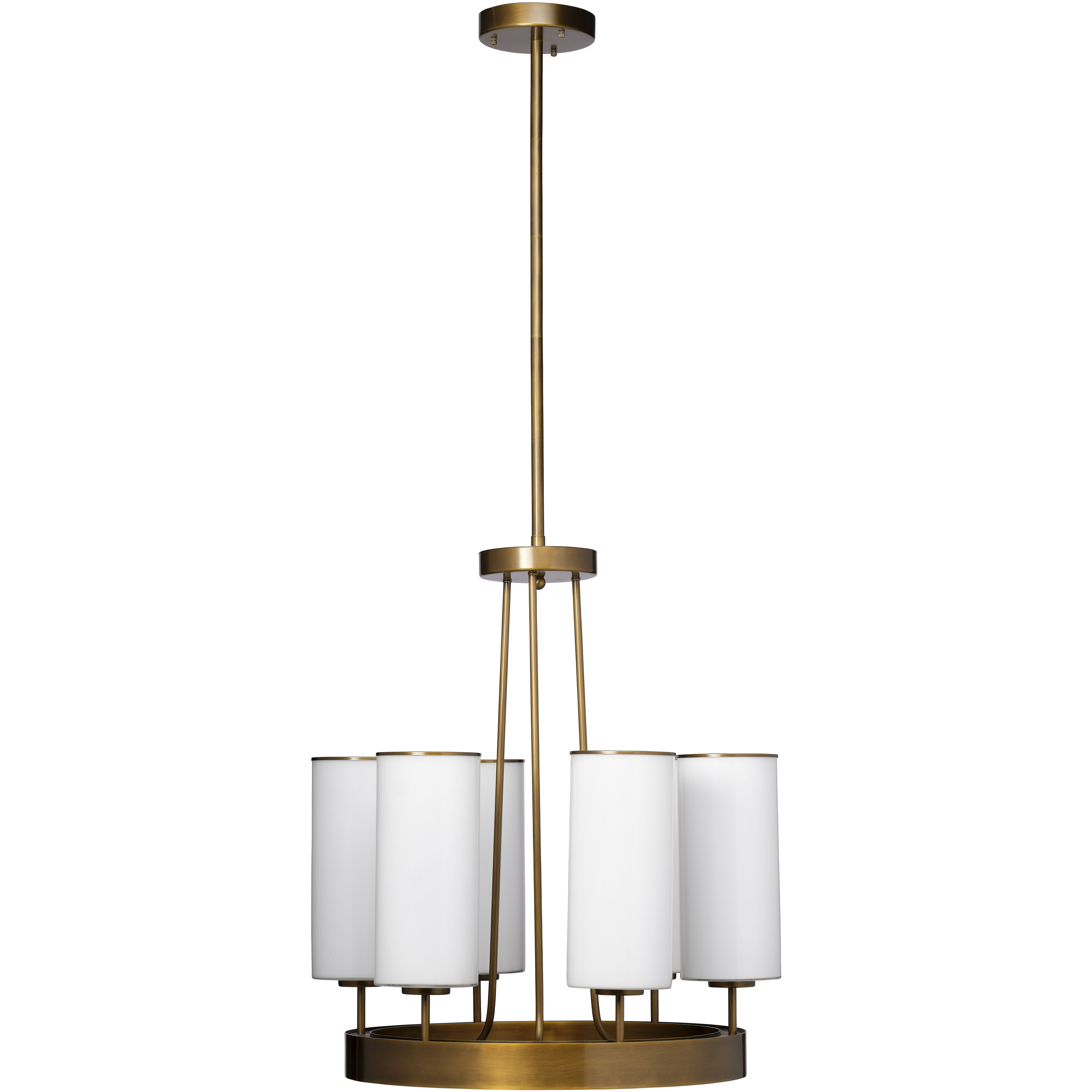 Kingdom LED 28 inch Antique Brass Chandelier Ceiling Light