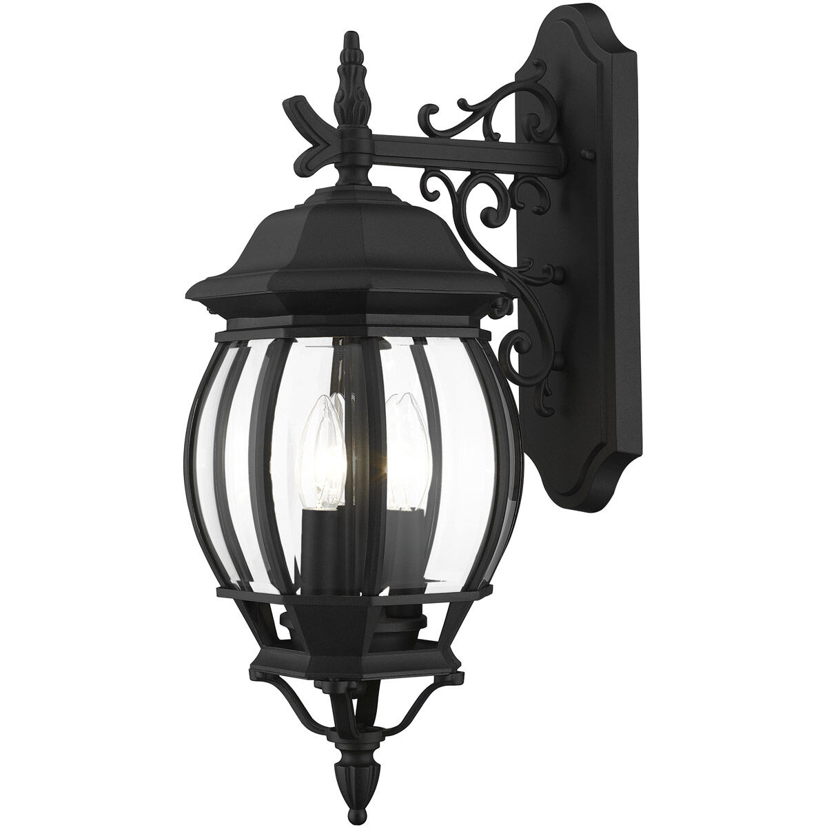 Frontenac 3 Light 21 inch Textured Black Outdoor  Wall Lantern