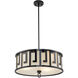 Lemuria 3 Light 22 inch Black Pendant Ceiling Light, Large