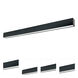 L-Line 3.25 inch Black Linear Pendant Ceiling Light in No Integral Emergency Sensor, Selectable CCT