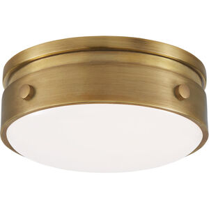 Thomas O'Brien Hicks LED 5.5 inch Hand-Rubbed Antique Brass Flush Mount Ceiling Light
