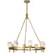 Lucian 8 Light 36.13 inch Vintage Brass/Alabaster Chandelier Ceiling Light in Alabaster Shade