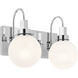 Hex LED 14.25 inch Chrome Bathroom Vanity Light Wall Light