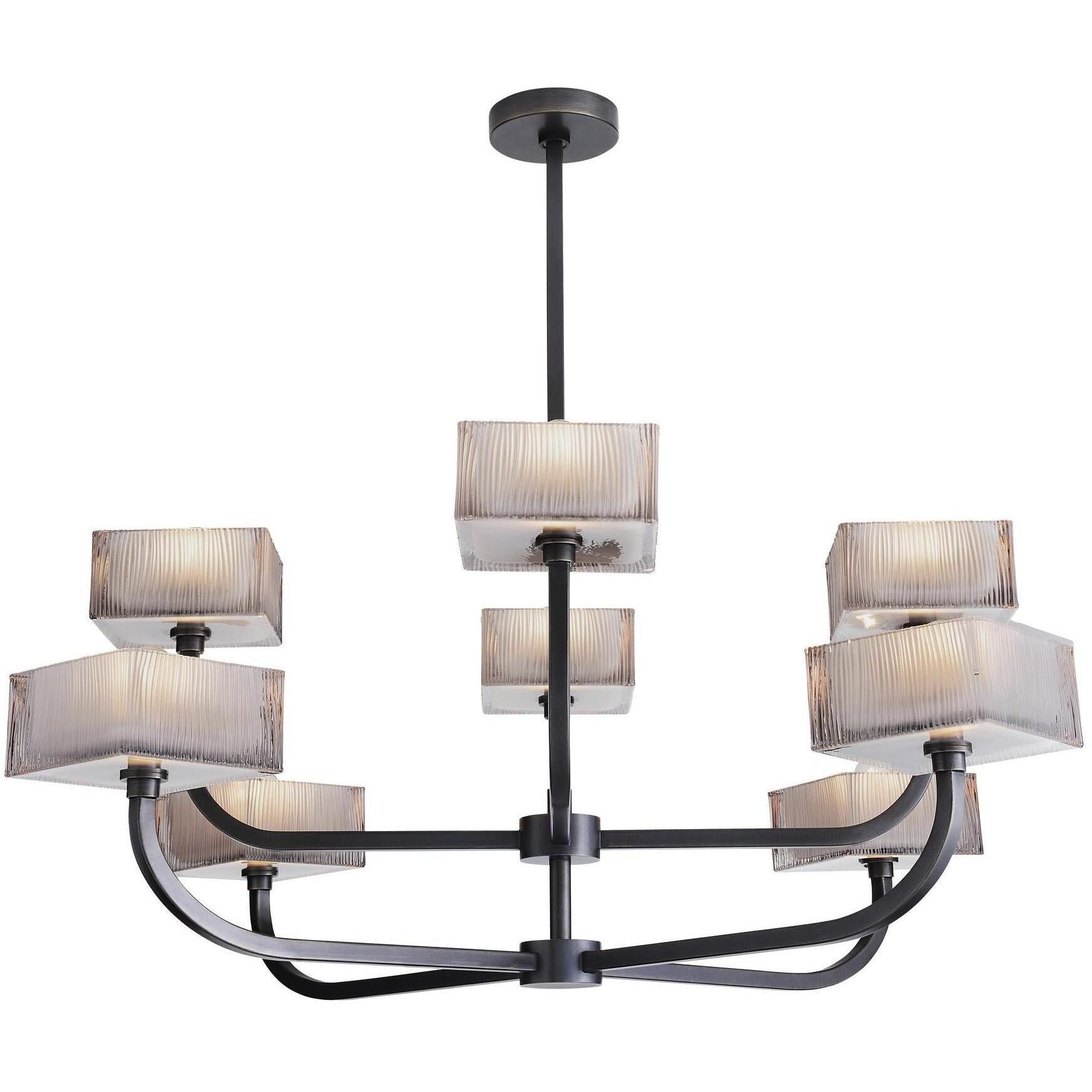 Louis 8 Light 39.5 inch English Bronze Chandelier Ceiling Light