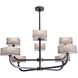 Louis 8 Light 39.5 inch English Bronze Chandelier Ceiling Light