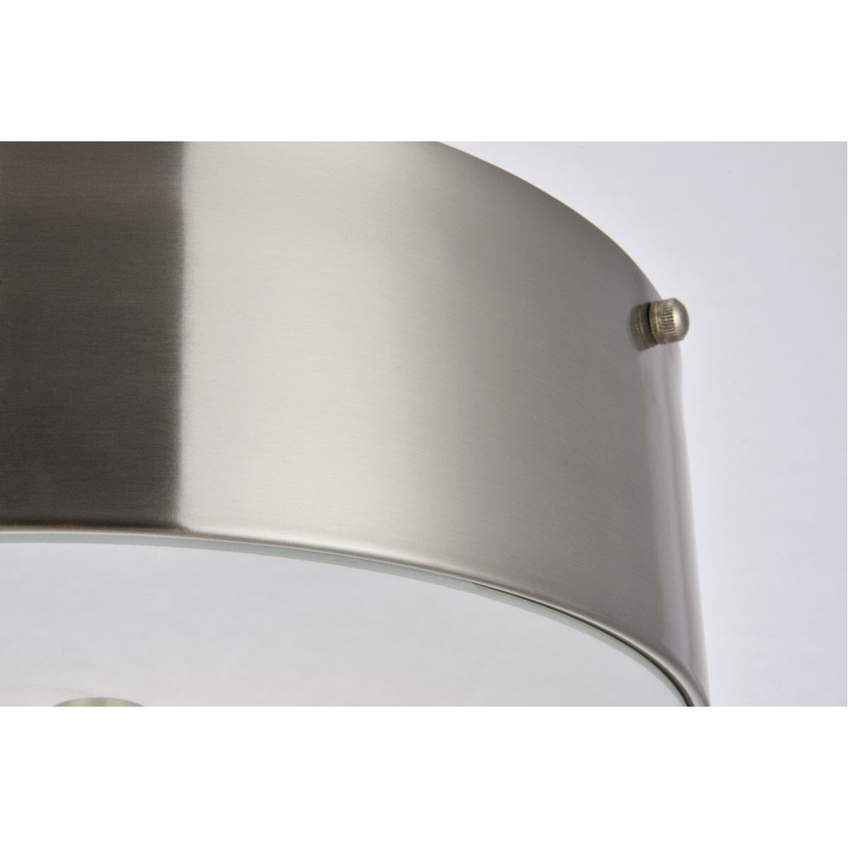 Hazen 2 Light 12 inch Burnished Nickel and White Flush Mount Ceiling Light