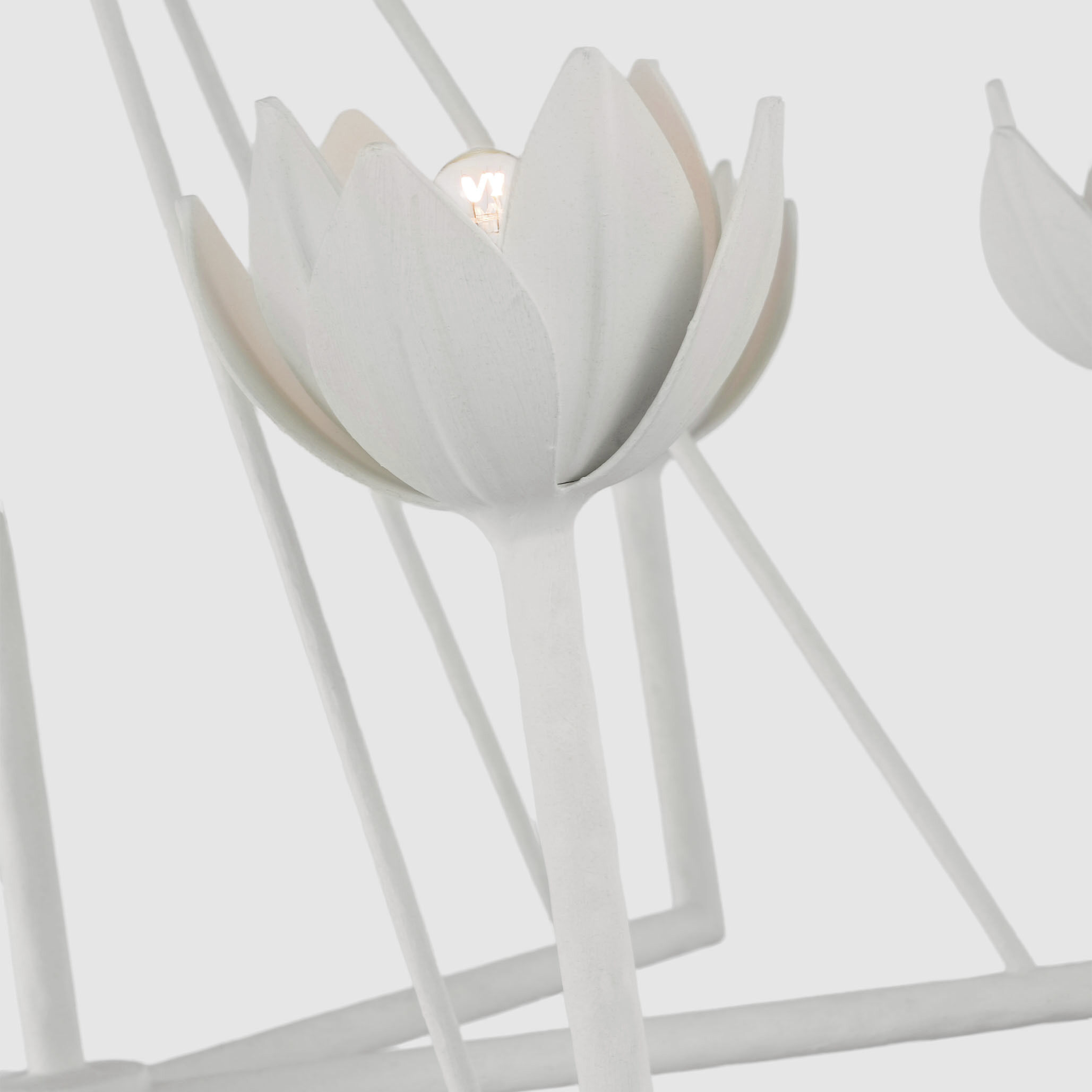 Julie Neill Alberto LED 38.75 inch Plaster White Low Ceiling Chandelier Ceiling Light, Large