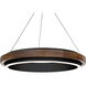 Delaney LED 29.5 inch Black and Dark Walnut Pendant Ceiling Light