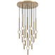 Windchimer LED 22 inch Aged Gold Brass Pendant Ceiling Light