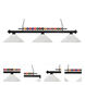 Shark 3 Light 60 inch Matte Black Billiard Ceiling Light in Angular White Linen Glass