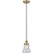 Edison Bellmont LED 6 inch Antique Brass Mini Pendant Ceiling Light