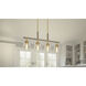 Burkett 4 Light 35.75 inch Light Gold Island Light Ceiling Light