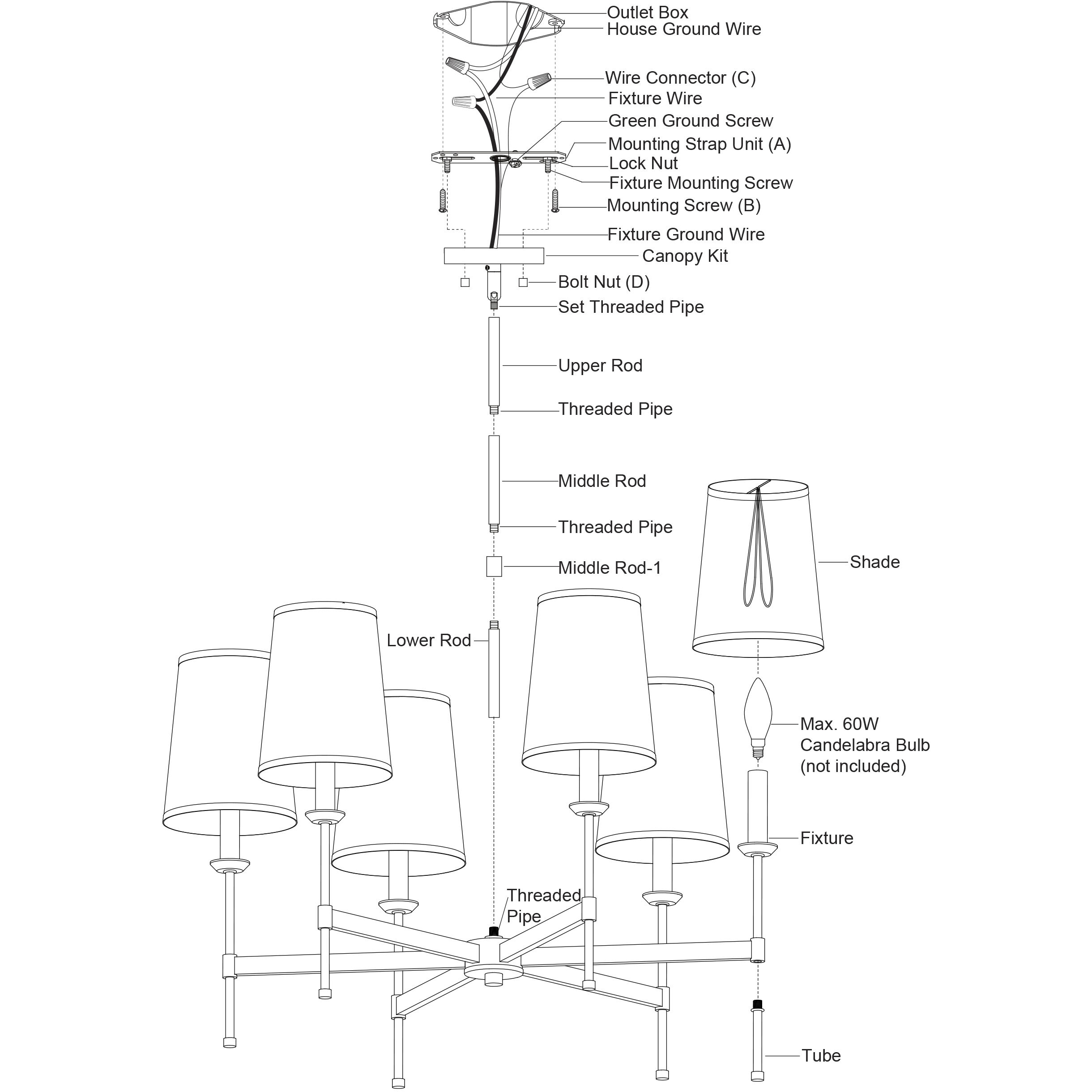 Camden LED 30 inch Matte Black Chandelier Ceiling Light