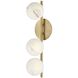 Selene LED 6 inch Lacquered Brass Sconce Wall Light in Swirled, Sconce