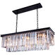 Sydney 12 Light 40 inch Matte Black Pendant Ceiling Light in Clear, Urban Classic