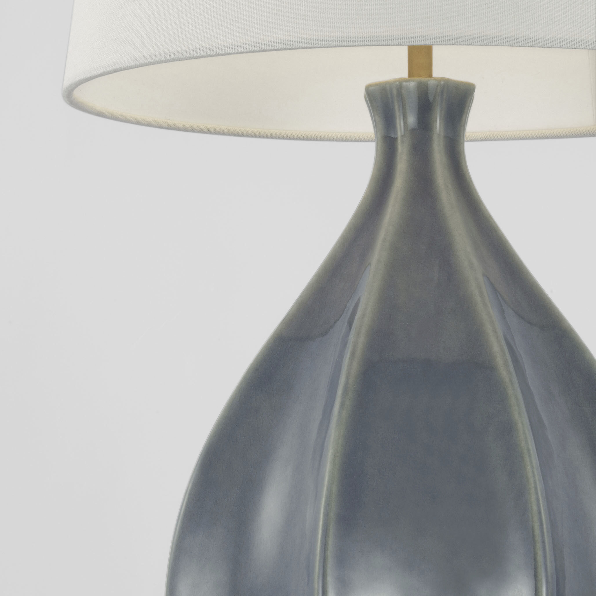 AERIN Rana 30 inch 15.00 watt Polar Blue Crackle Table Lamp Portable Light, Large