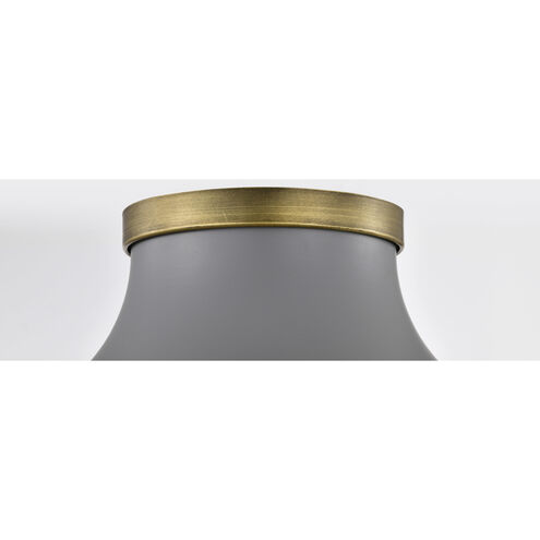 Lafayette 1 Light 14 inch Matte Gray Flush Mount Ceiling Light