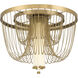 Jezelle LED 24 inch Legacy Brass Flush Mount Ceiling Light