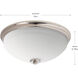 Replay 2 Light 14 inch Polished Nickel Flush Mount Ceiling Light