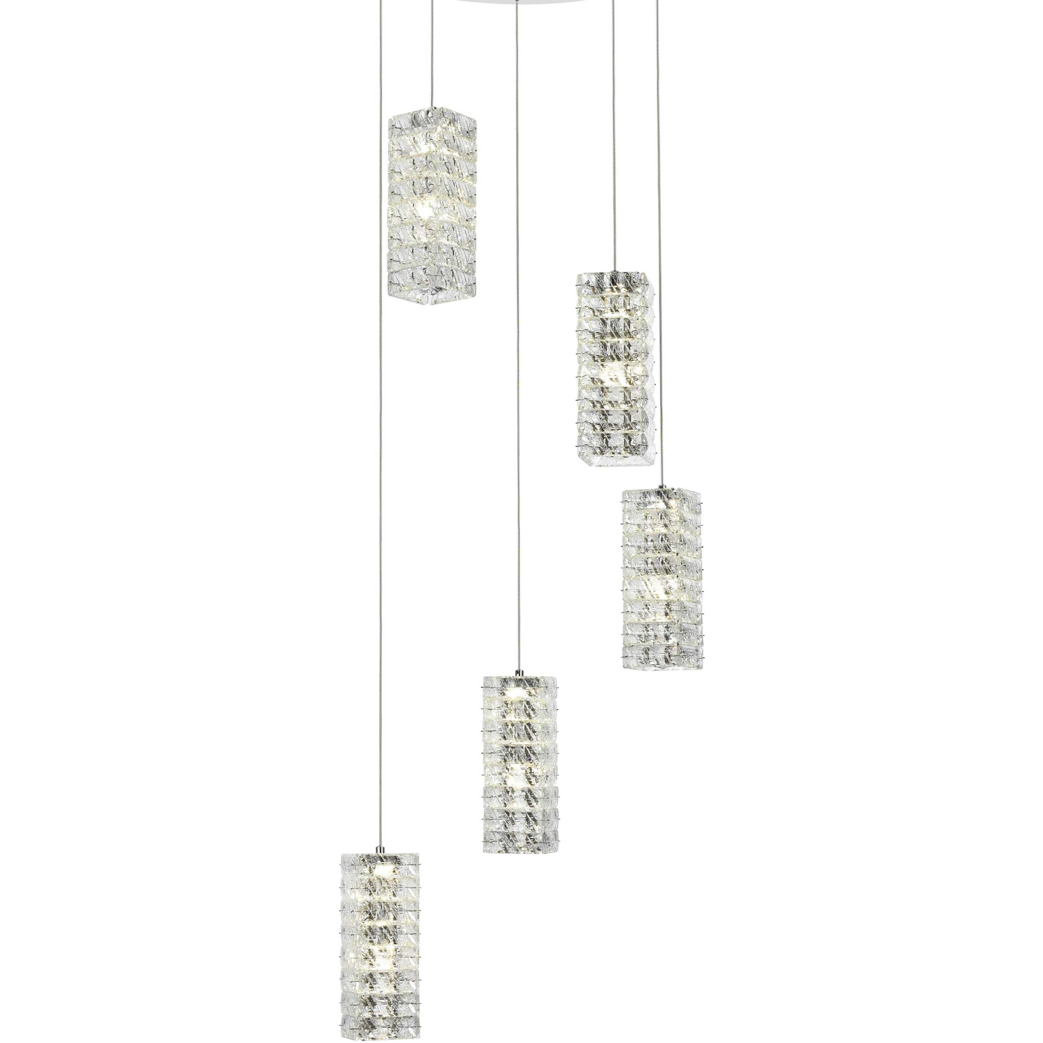 Aston 5 Light 20 inch Chrome Pendant Ceiling Light