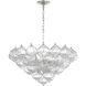 Julie Neill Caselli LED 35.5 inch Burnished Silver Leaf Basket Chandelier Ceiling Light