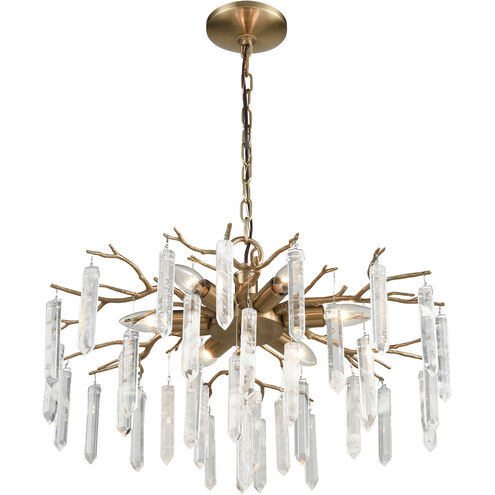 Kvist 6 Light 22 inch Natural with Cafe Bronze Chandelier Ceiling Light