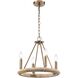 Cabana 4 Light 16 inch Lacquered Gold Chandelier Ceiling Light