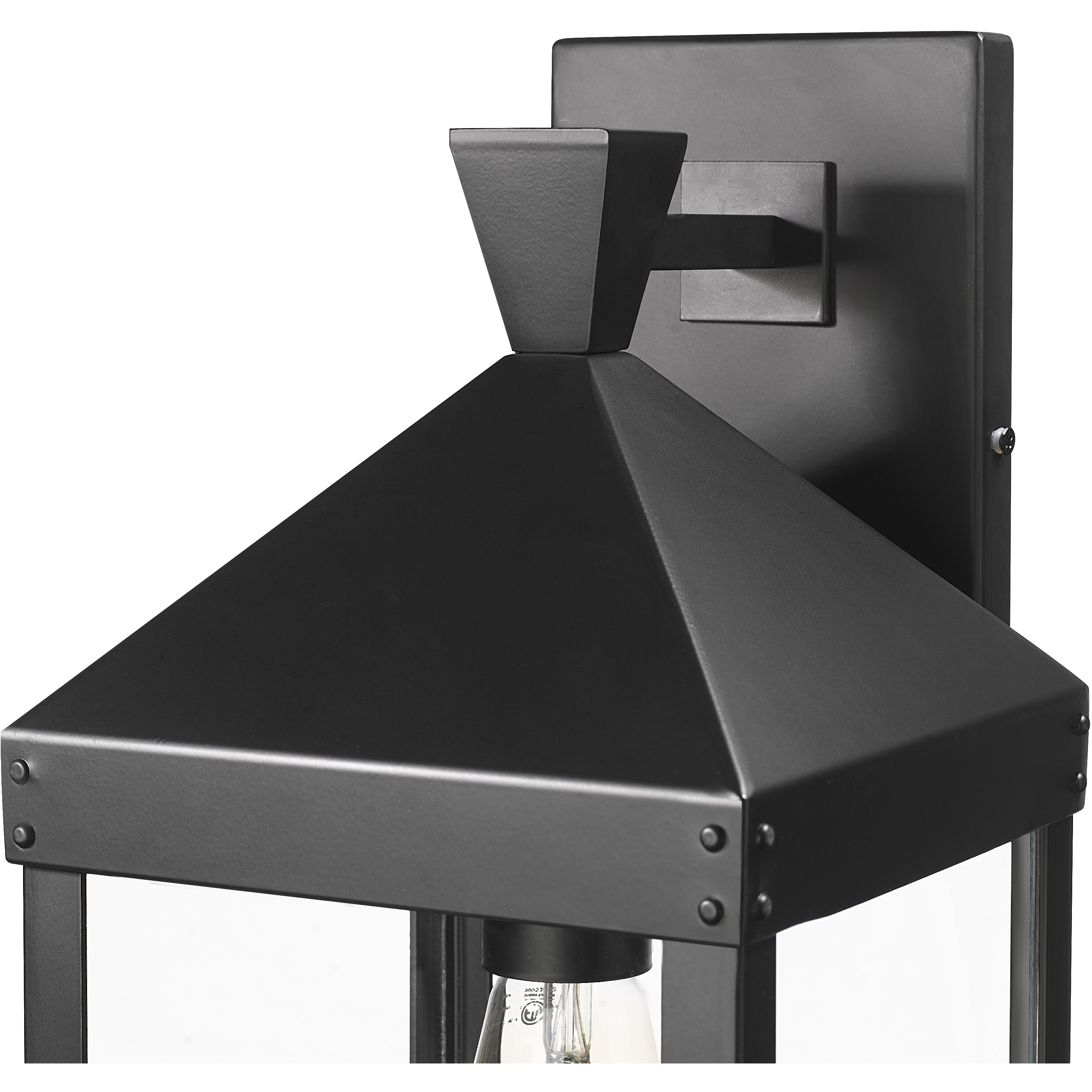 Yates 1 Light 21.75 inch Powder Coated Black Outdoor Wall Sconce