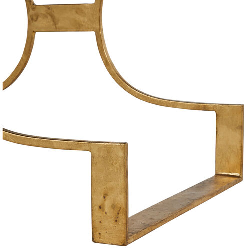 Connelly 19 inch Royale Leaf / Natural Ivory Hide Ottomans Stool