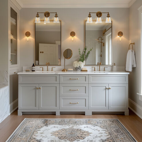 Barwell 3 Light 24 inch Oxidized Aged Brass Bath Vanity Light Wall Light