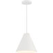 Vantage Pendants 1 Light 10 inch White Hanging Conical Fixture Ceiling Light