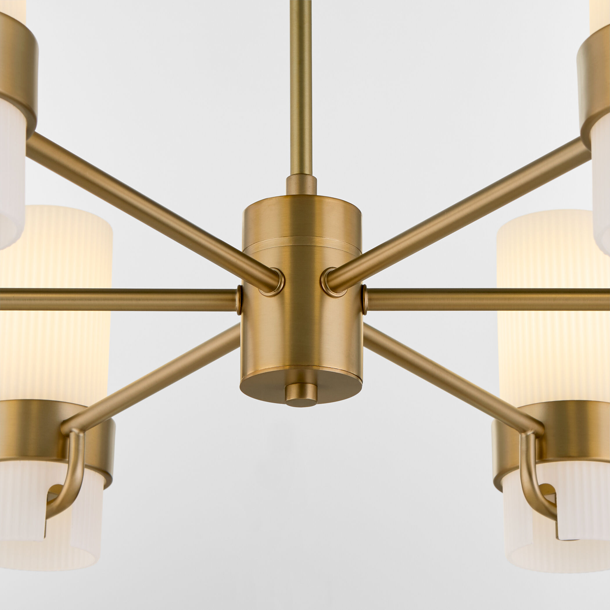 Sojourn 6 Light 28 inch Brushed Brass Chandelier Ceiling Light