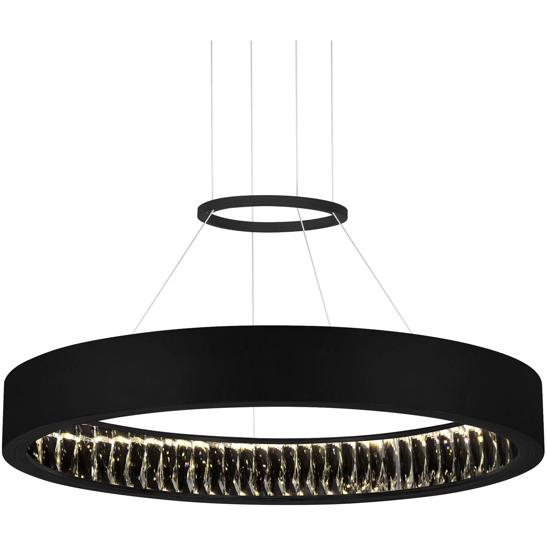 Rosalina LED 26 inch Matte Black Down Chandelier Ceiling Light