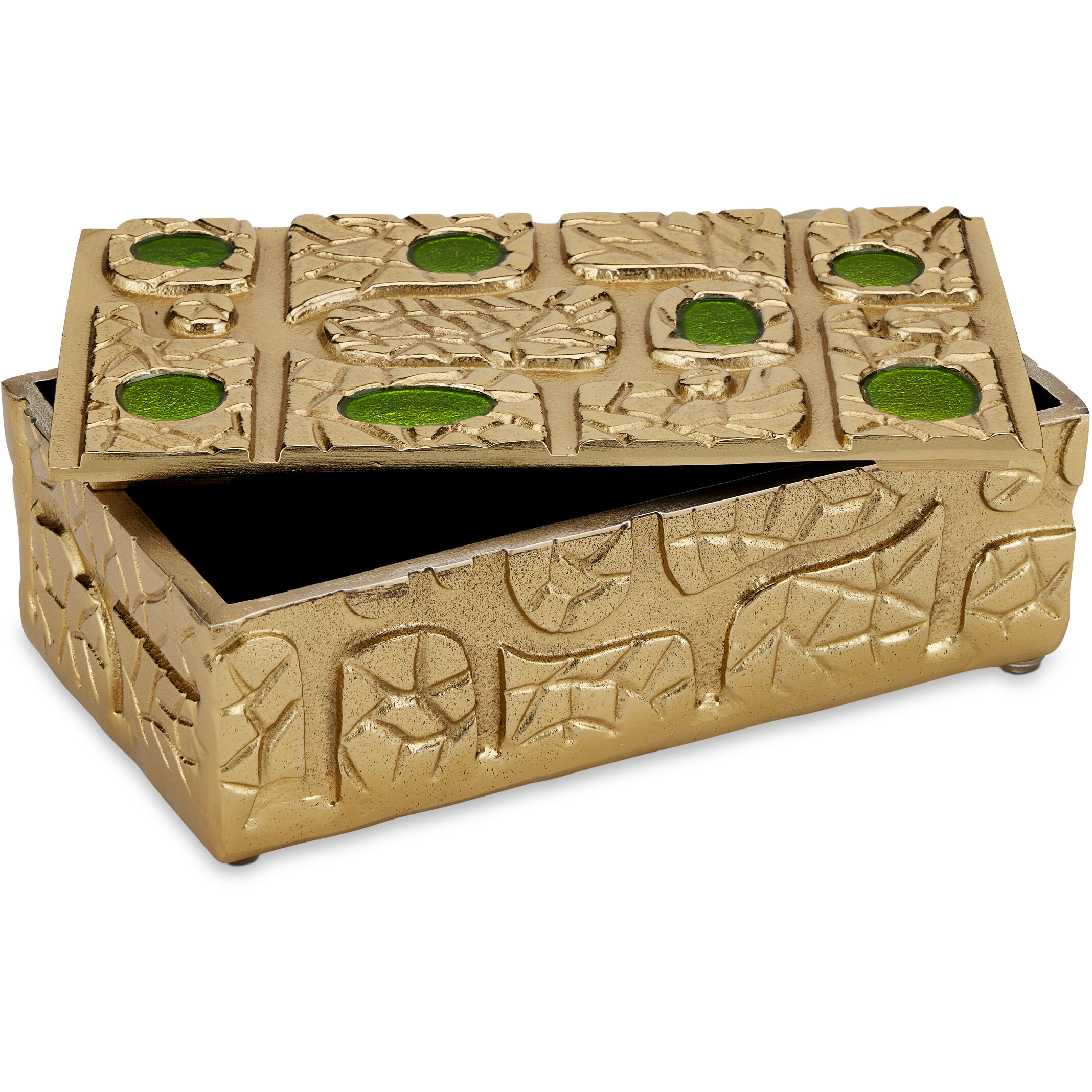 Beau Monde 8.5 inch Gold/Green/Black Box