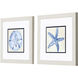 Coastal Watercolor Blue and Neutral Framed Art