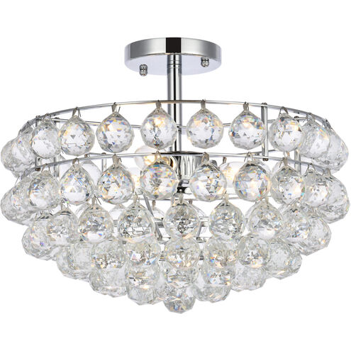 Savannah 3 Light 16 inch Chrome Flush Mount Ceiling Light