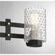 Colt 3 Light 24 inch Matte Black with Satin Nickel Vanity Light Wall Light