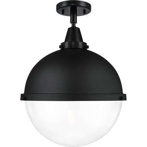 Franklin Restoration Hampden LED 13 inch Matte Black Flush Mount Ceiling Light in Clear Glass