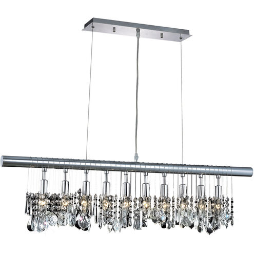 Chorus Line 10 Light 40 inch Chrome Dining Chandelier Ceiling Light