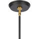 Urbanite 1 Light 9 inch Matte Black with Satin Brass Mini Pendant Ceiling Light in Matte Black/Satin Brass