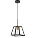 Resolute 1 Light 9 inch Brass and Black Pendant Ceiling Light