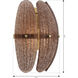 Marclaire 1 Light 9.25 inch Legacy Brass Wall Sconce Wall Light in Brown Textured Handmade Glass