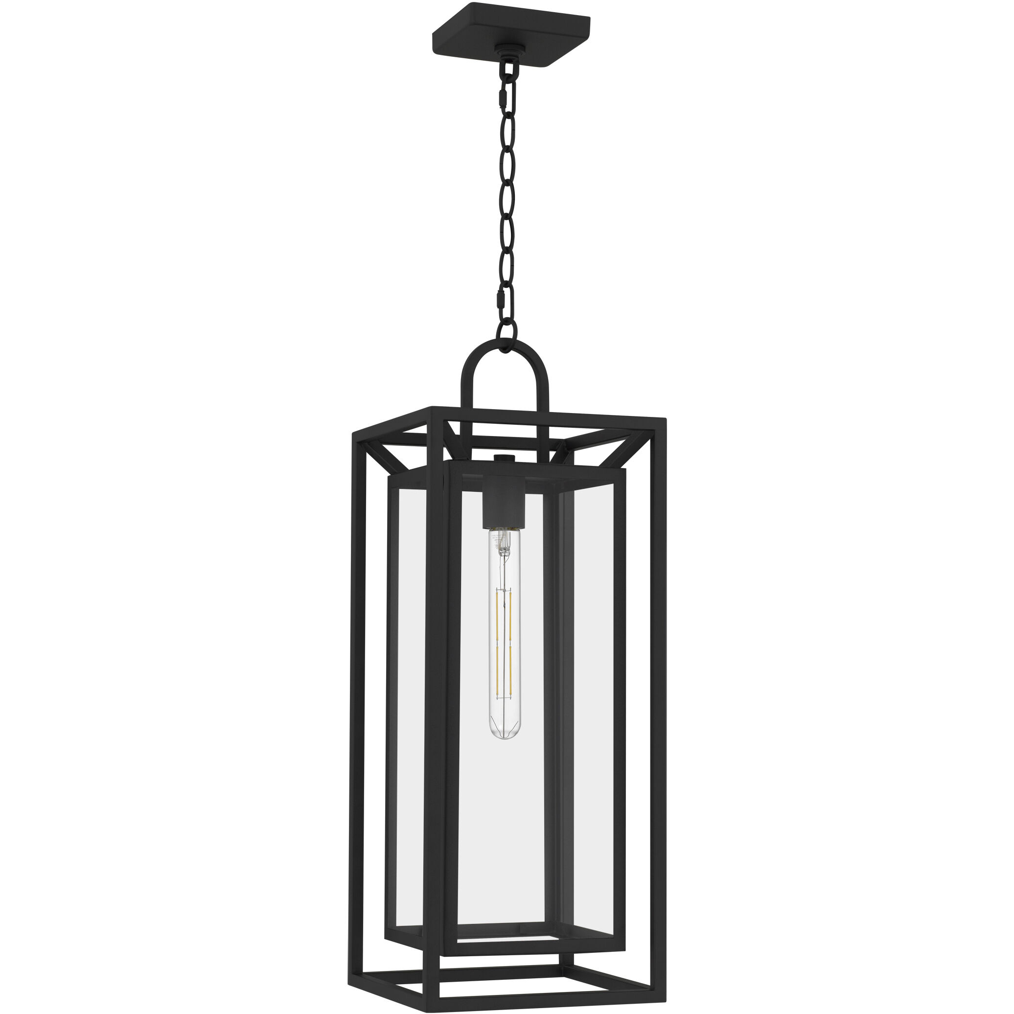 Jayce 1 Light 9 inch Matte Black Outdoor Hanging Lantern