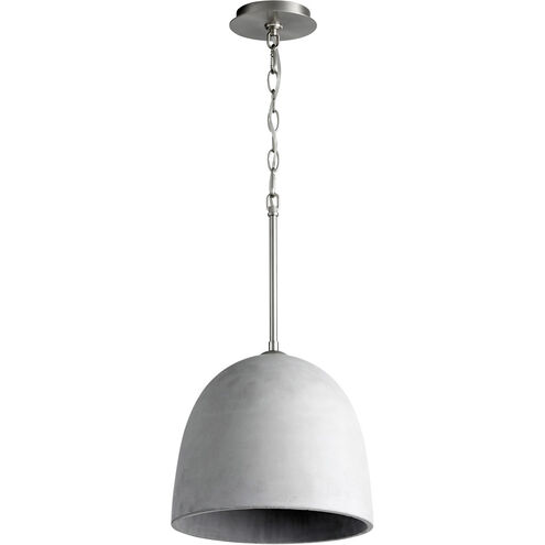 Dune 1 Light 16 inch Satin Nickel/Gray Pendant Ceiling Light