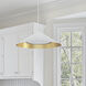 Padme LED 26 inch Matte White Pendant Ceiling Light in White/Gold Jewel Tone